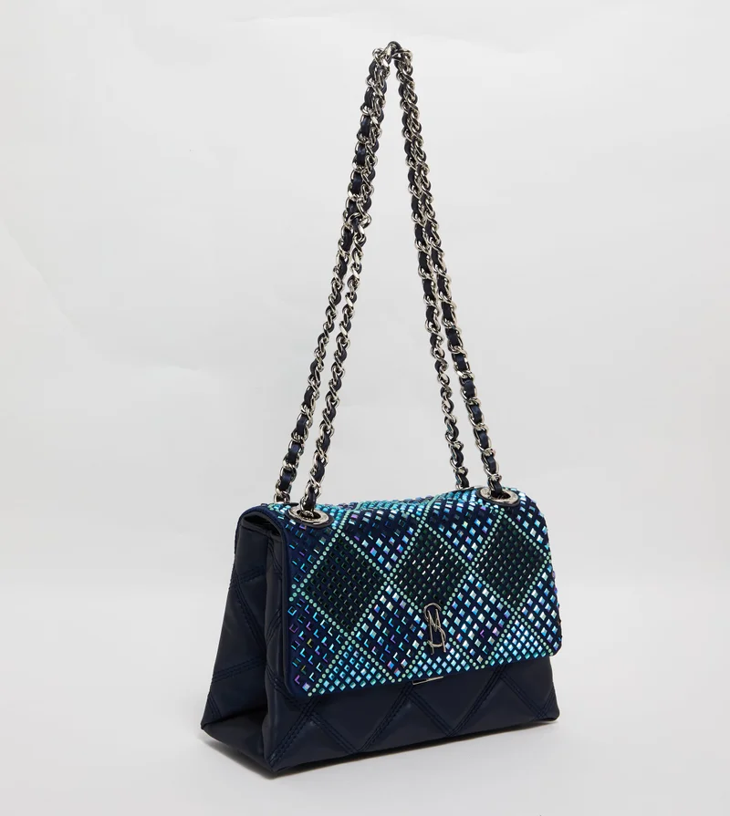 Steve madden badalind women's blue satchel bag